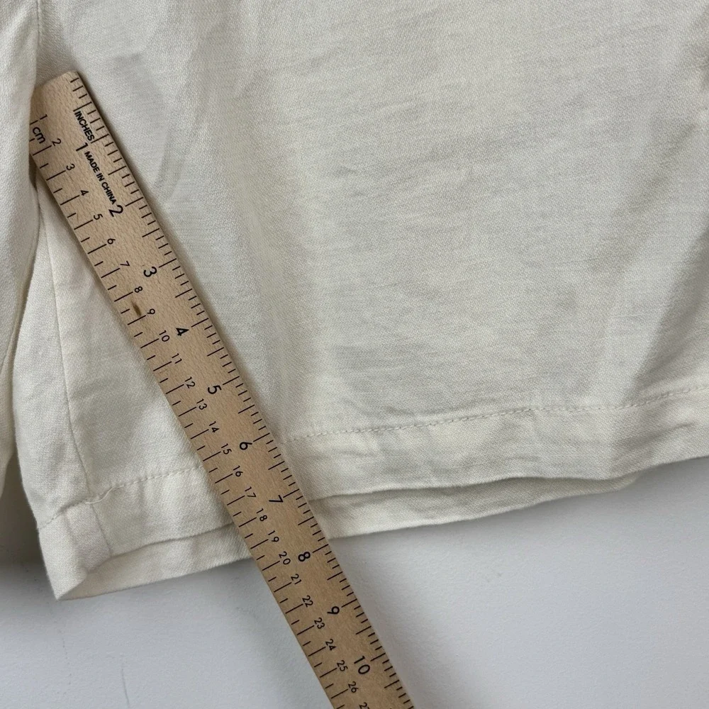 Banana Republic Shorts Mens 36 White Linen Blend Camp Resort Travel Vacation NEW